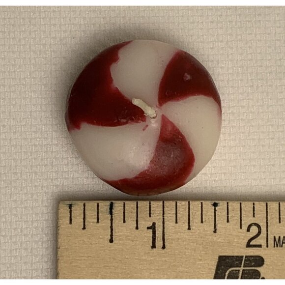 Christmas-Themed Floating Candle Set of 9: Holly Leaves Peppermints Ornaments - Picture 9 of 12